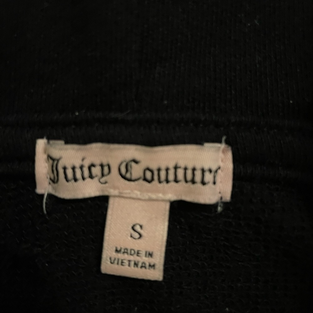 2️⃣6️⃣Juicy Couture Crop Hooded Sweatshirt Size S Black Color - Picture 7 of 10
